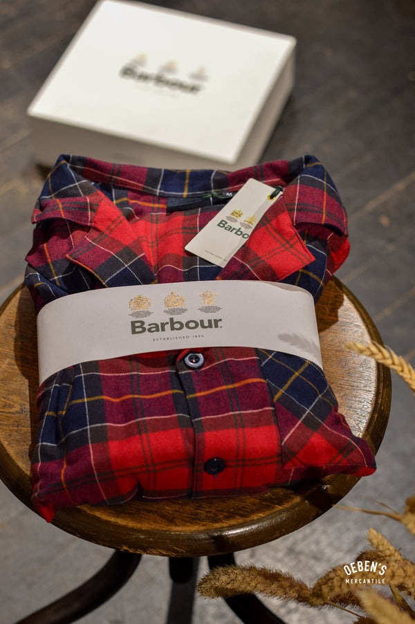 Barbour Men's pyjama's RE52 Large Red Tartan