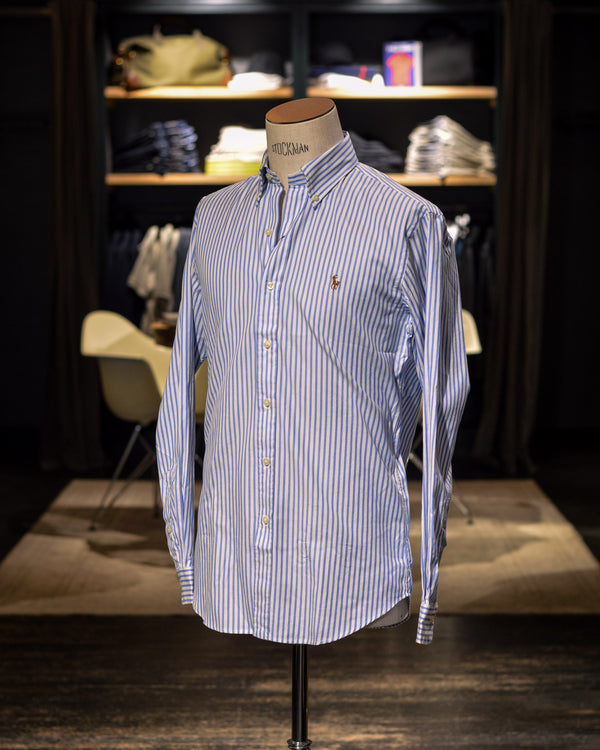 Polo Ralph Lauren Long Sleeve Sport Shirt Blue / White