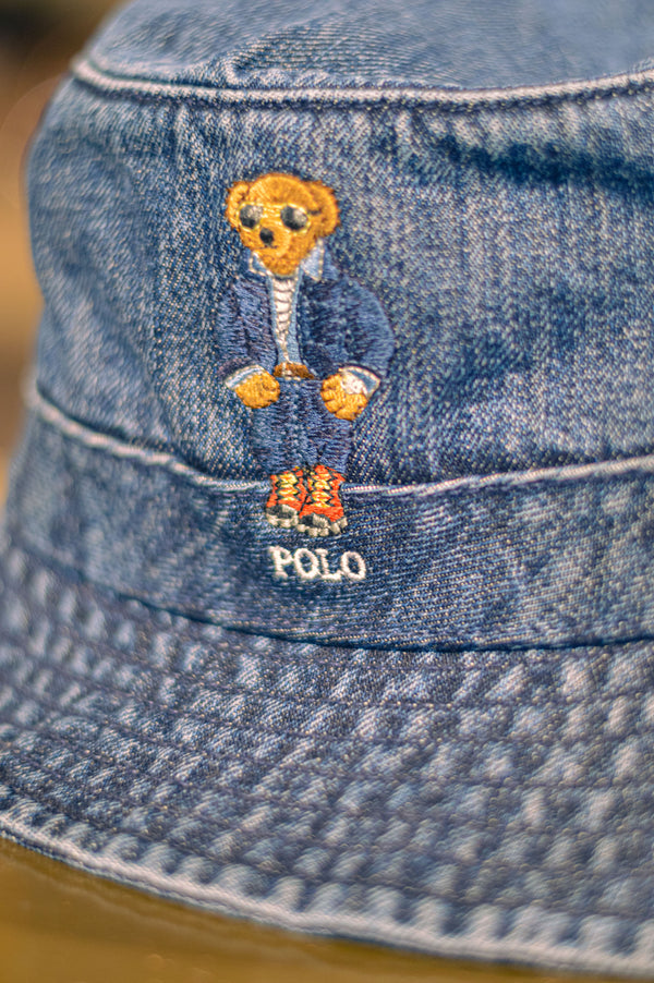 Polo Ralph Lauren Bucket Hat Dark Wash Denim