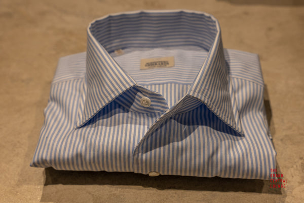 Gherardi Double L shirt 617 Blue stripe