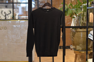 CASHMERE JUNKIE Round neck sweater Black (7893980217578)