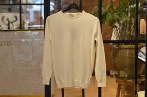 CASHMERE JUNKIE Round neck sweater Cream (7893980250346)