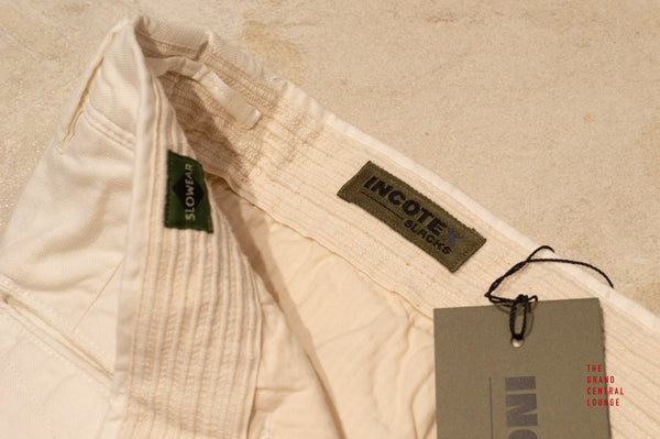 Incotex Slacks Cotton-Linen 009 Bianco
