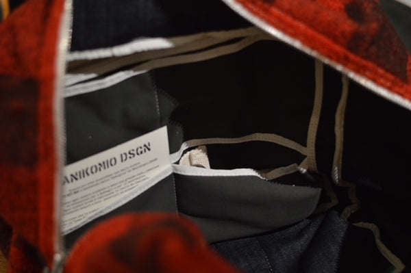 MANIKOMIO Aviator's Kit Bag Wool Buffalo Check (8000351305962)