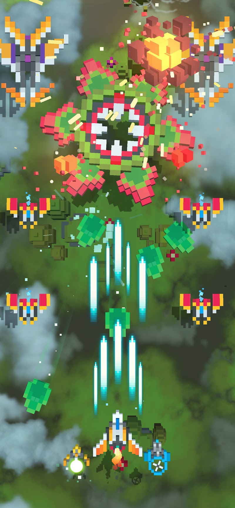 A still from Sky Wings: Pixel Fighter 3D